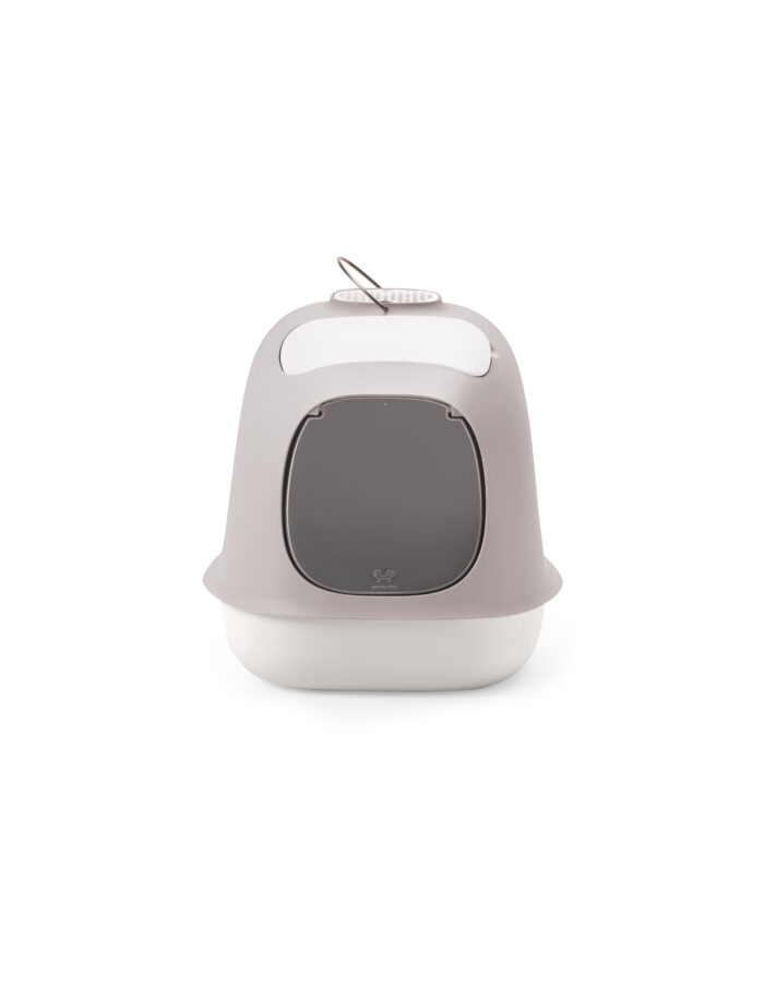 United Pets Minù vaschetta igienica coperta tortora/bianca