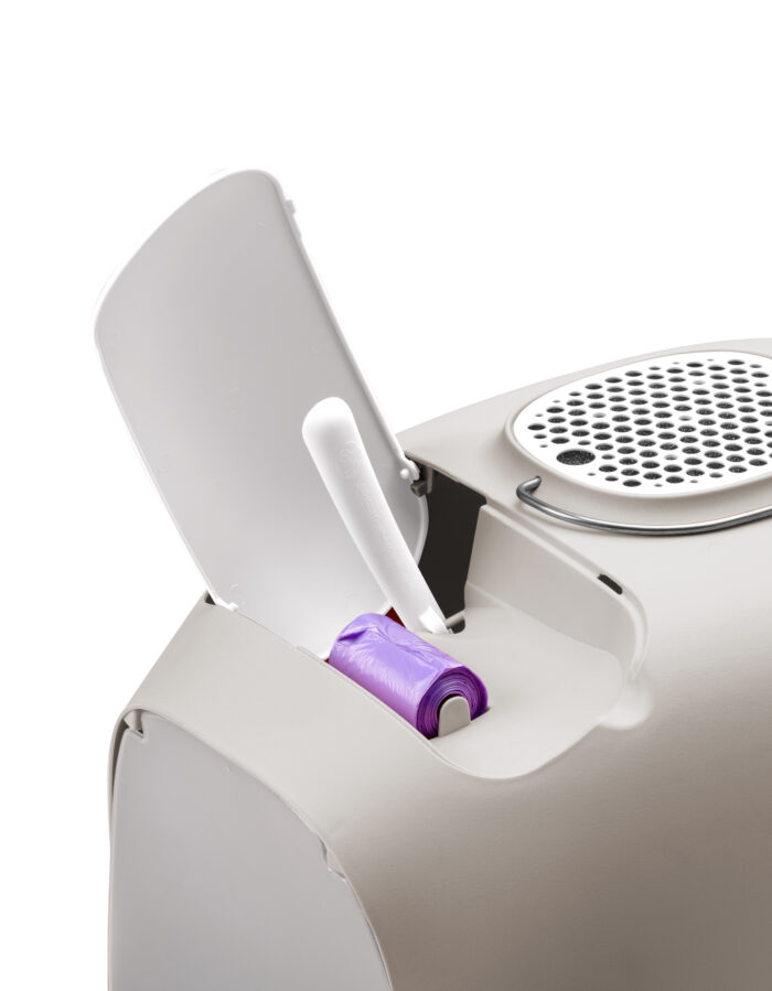 United Pets Minù vaschetta igienica coperta tortora/bianca