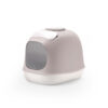 United Pets Minù vaschetta igienica coperta tortora/bianca