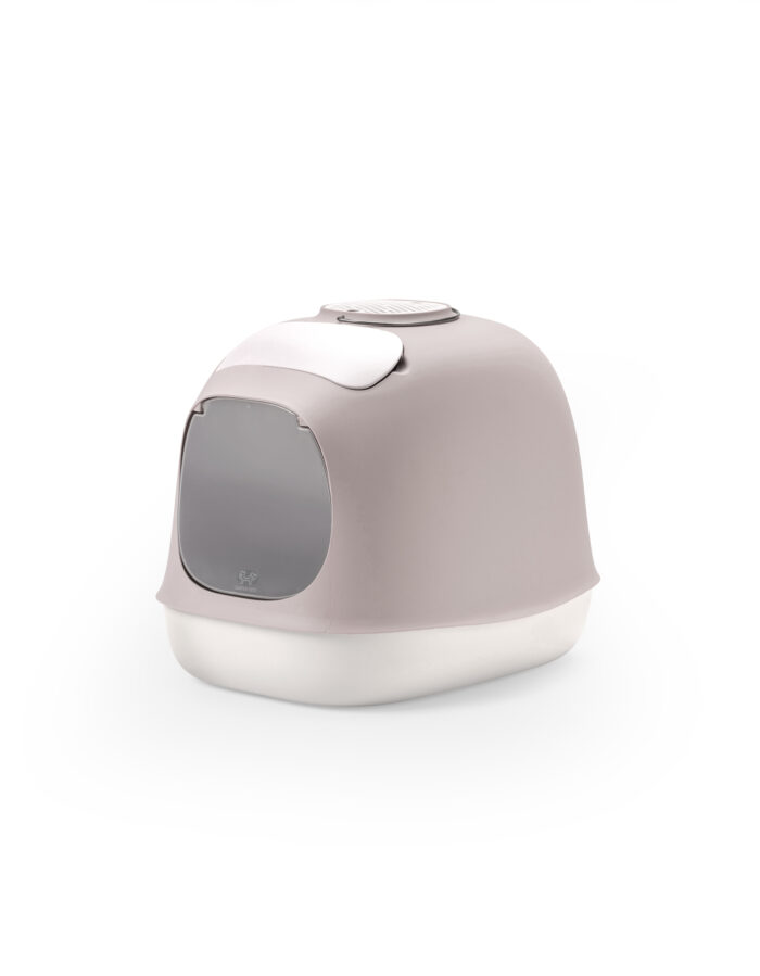 United Pets Minù vaschetta igienica coperta tortora/bianca