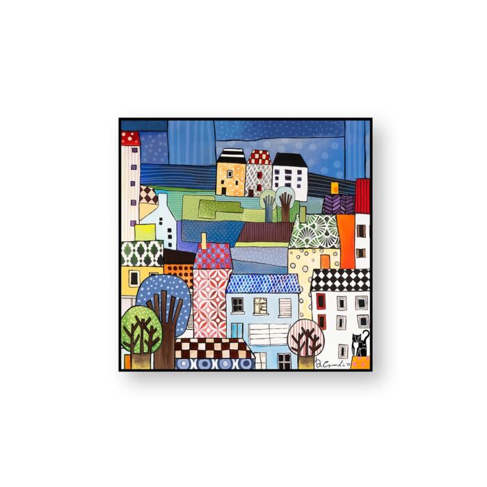 Egan I MULTIPLI D'ARTE Quadro "Paese mio" 50x50cm