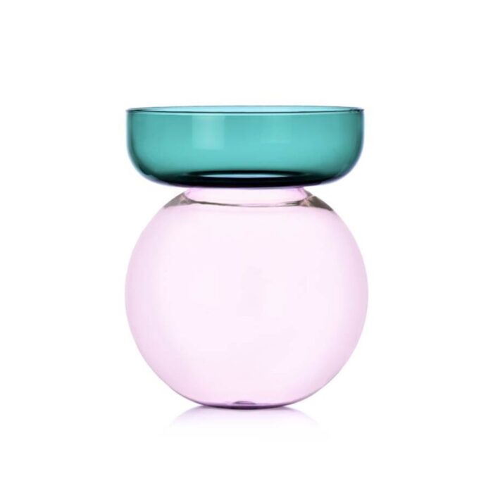 Ichendorf Vaso sferico piccolo petrolio-rosa