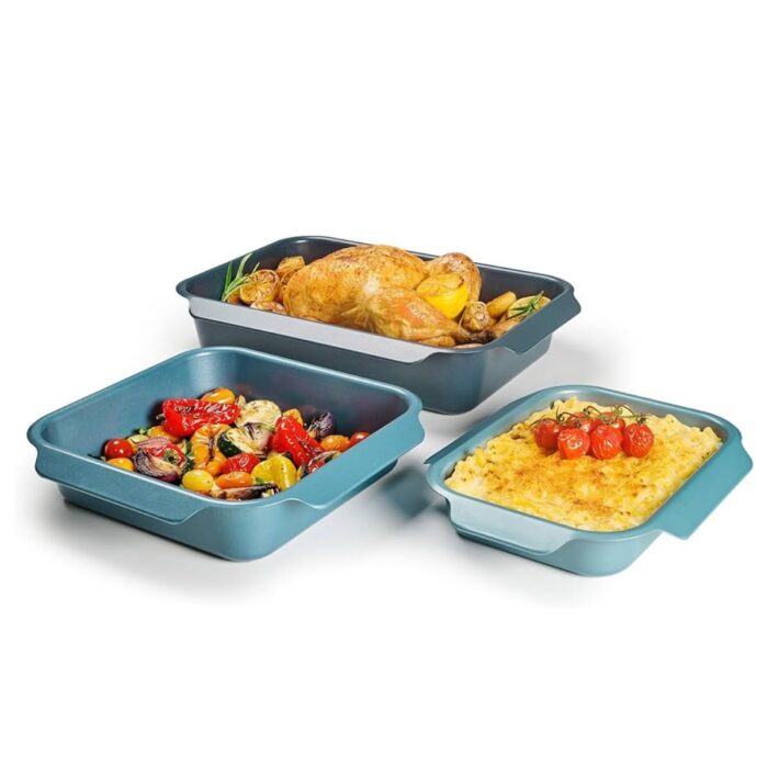 Joseph Joseph NEST OVEN set 3 pezzi teglie antiaderenti alte