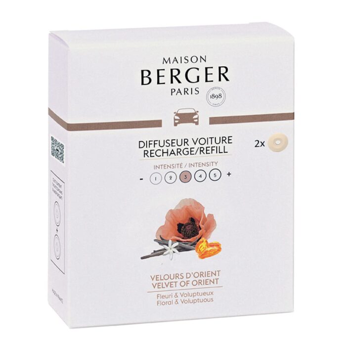 Maison Berger VELOURS D'ORIENT ricarica diffusore auto 2pz.