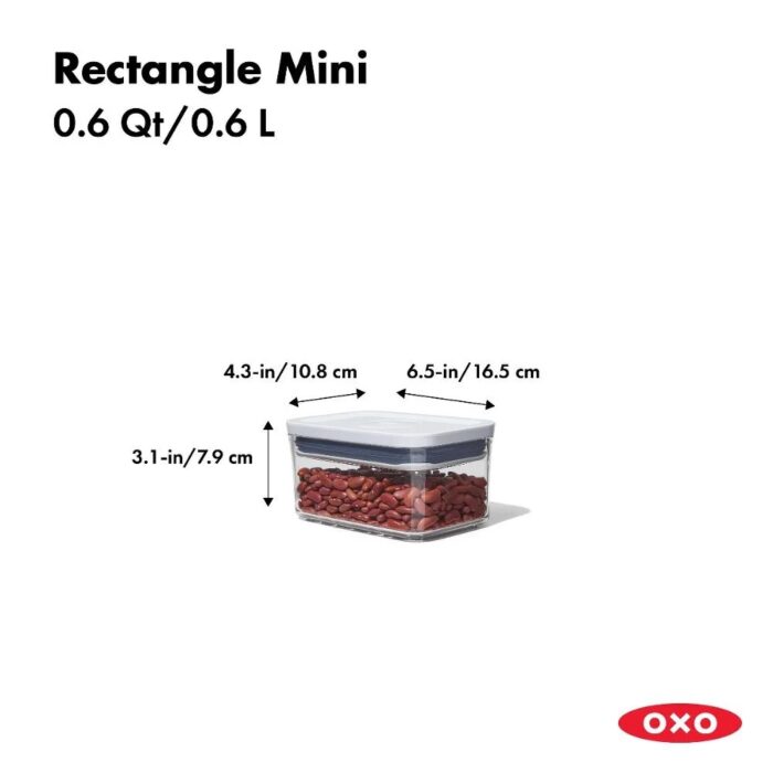 Oxo POP CONTAINER RETTANGOLARE contenitore 0,6L