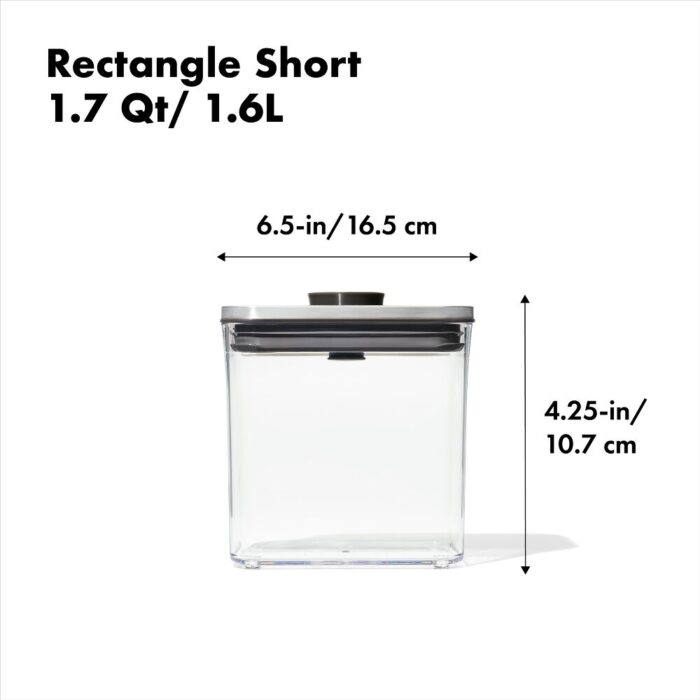 Oxo STEEL POP CONTAINER RETTANGOLARE contenitore 1,6L