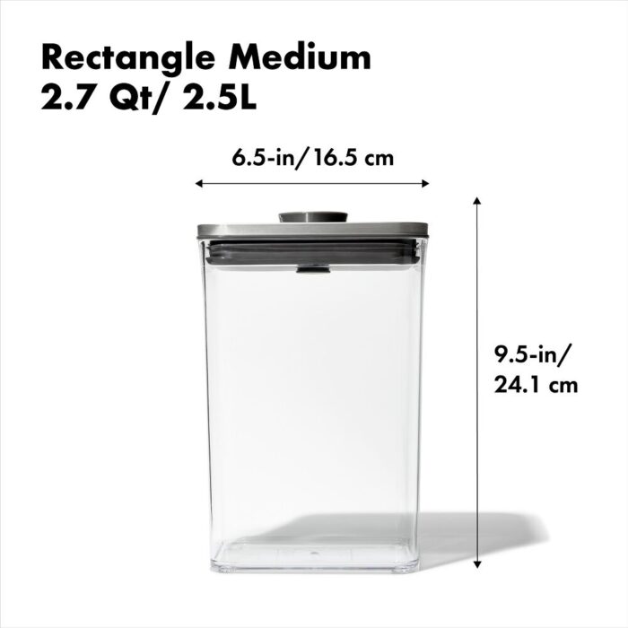 Oxo STEEL POP CONTAINER RETTANGOLARE contenitore 2,6L