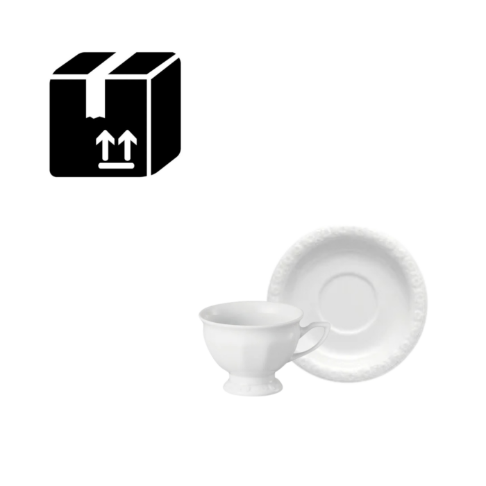 Rosenthal MARIA BIANCO Set 6 tazzine caffè espresso con piatto