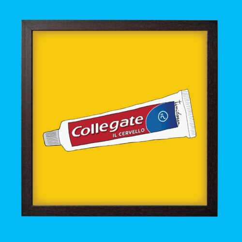 Timidessen Poster "Collegate il cervello" cm 20x20