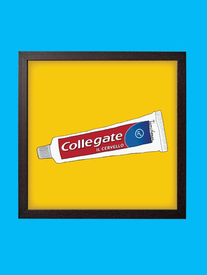 Timidessen Poster "Collegate il cervello" cm 20x20