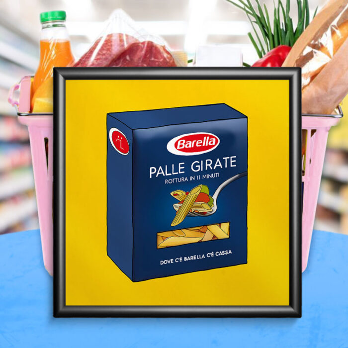 Timidessen Poster "Palle girate" cm 20x20