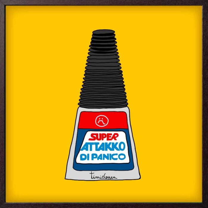 timidessen-poster-super-attakko-di-panico-cm-20x20-1.jpg Timidessen Poster "Super Attakko di panico" cm 20x20