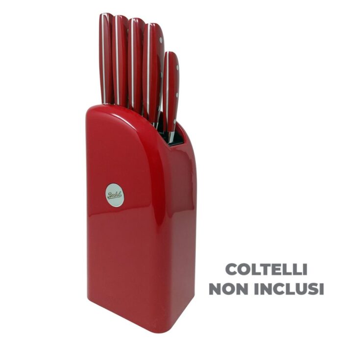 Berkel CLASSIC LINE Ceppo Portacoltelli con 5 sedi  - rosso