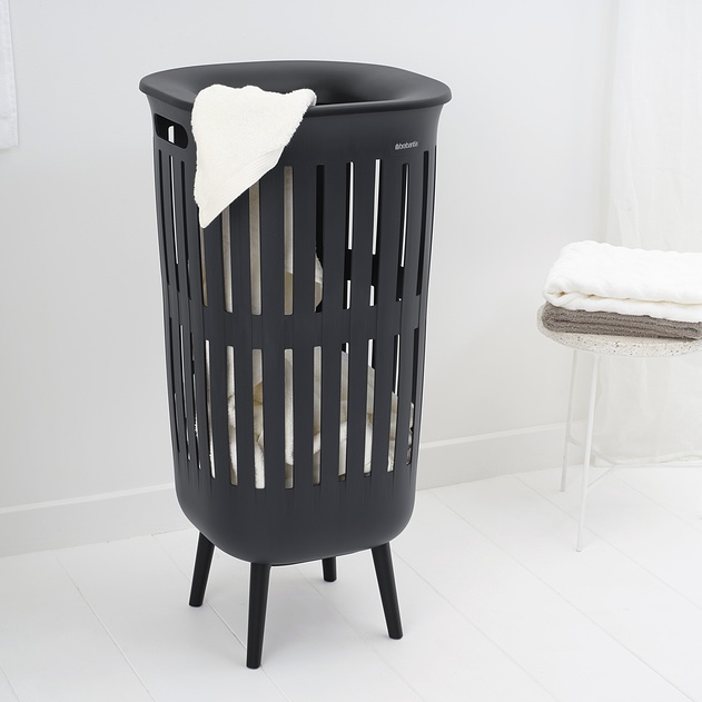 Brabantia COLLECT-IT Cesto porta biancheria con piedini 55L - black