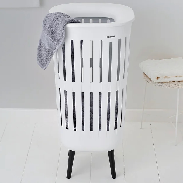 Brabantia COLLECT-IT Cesto porta biancheria con piedini 55L - white