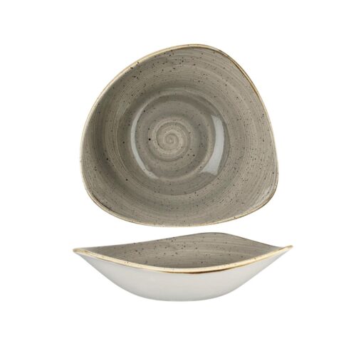 Churchill STONECAST Piatto triangolare 23,5cm - grey