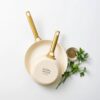 Greenpan PADOVA Set 2 padelle 20+26cm - cream white
