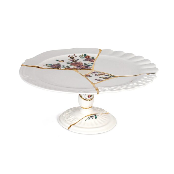 Seletti KINTSUGI Alzata in porcellana ø36cm - bianco/multicolore