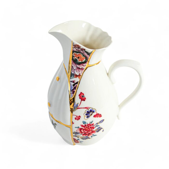 Seletti KINTSUGI Caraffa in porcellana ø25,5cm - bianco/multicolore