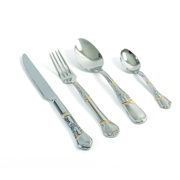 seletti-kintsugi-cutlery-set-4-posate-in-acciaio-grigio-dorato-1.jpg Seletti KINTSUGI CUTLERY Set 4 posate in acciaio - grigio/dorato