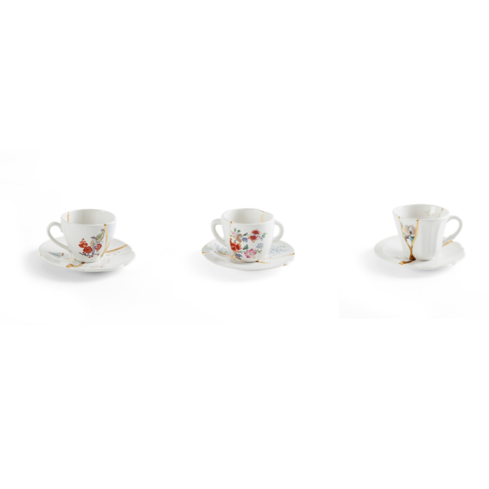 seletti-kintsugi-kit-6-tazzine-caffe-con-piattino-bianco-multicolore-1.png Seletti KINTSUGI Kit 6 tazzine caffè con piattino - bianco/multicolore