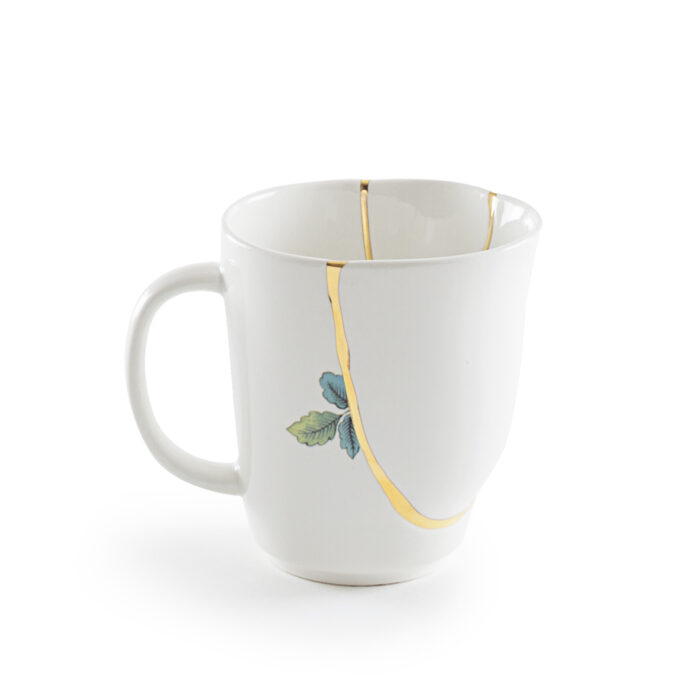 Seletti KINTSUGI Tazza mug in porcellana ø8,5cm nr.1 - bianco/multicolore