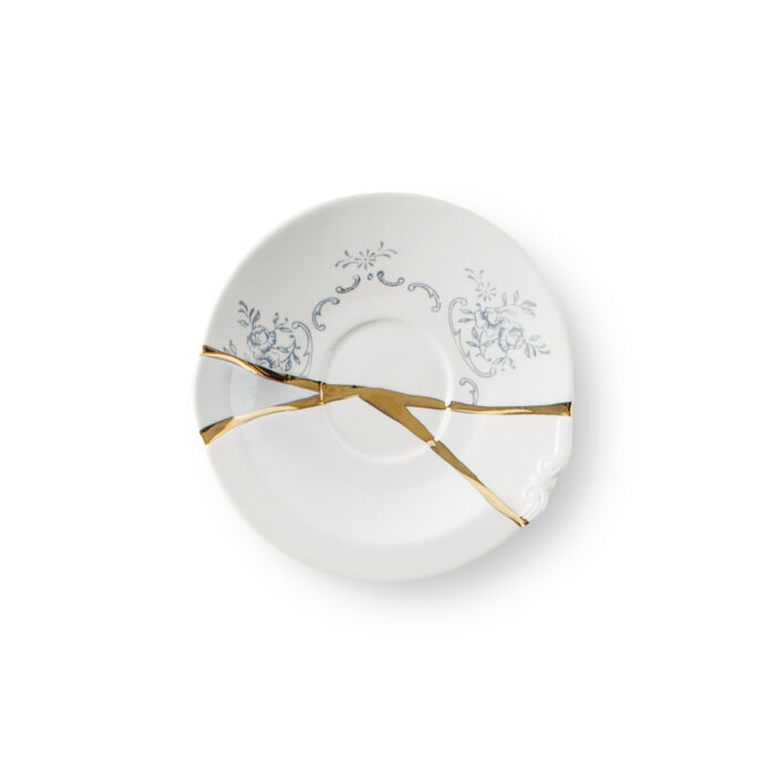 Seletti KINTSUGI Tazzina caffè con piattino nr.1 - bianco/multicolore
