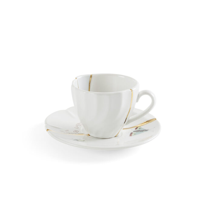 seletti-kintsugi-tazzina-caffe-con-piattino-nr.2-bianco-multicolore-2.jpg Seletti KINTSUGI Tazzina caffè con piattino nr.2 - bianco/multicolore