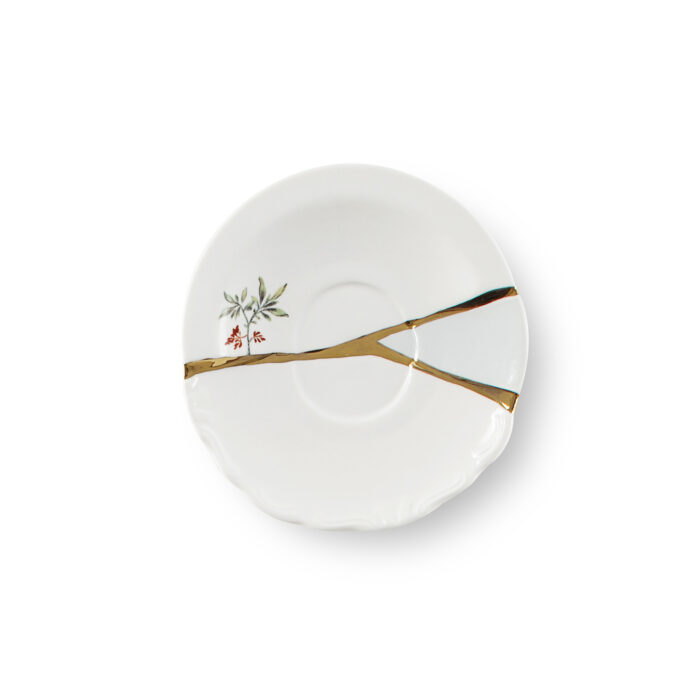 Seletti KINTSUGI Tazzina caffè con piattino nr.3 - bianco/multicolore
