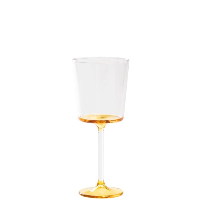 Zafferano Tableware DISCOBOLO Kit 4 calici 46,5cl - trasparente/giallo