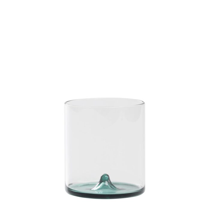 Zafferano Tableware DISCOBOLO kit 4 tumbler 34,5cl - trasparente/verde lago