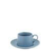 Zafferano Tableware LEVANTE kit 2 tazze caffè 8cl con piattino - blu avio