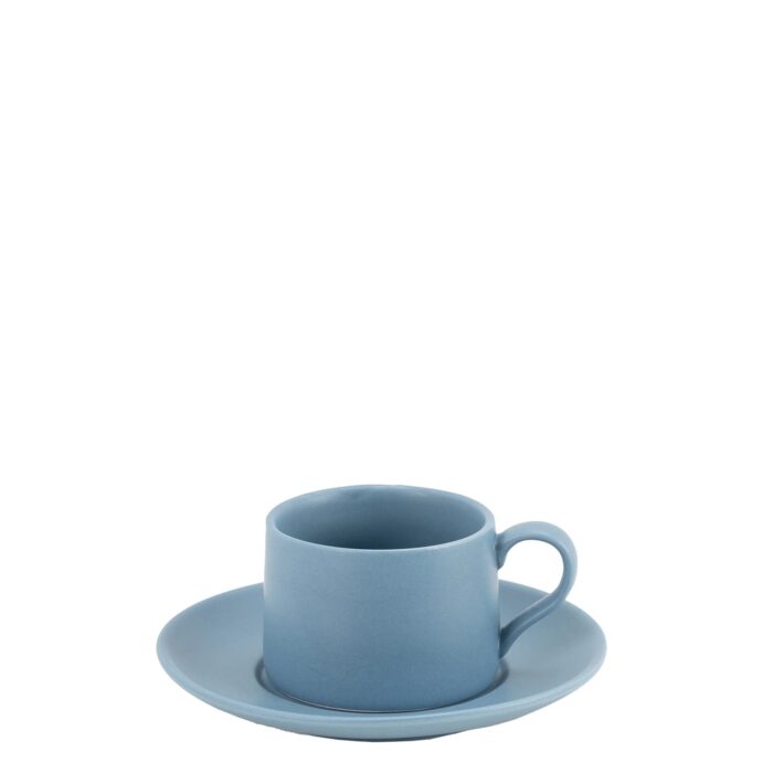 Zafferano Tableware LEVANTE kit 2 tazze caffè 8cl con piattino - blu avio
