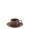 Zafferano Tableware LEVANTE kit 2 tazze caffè 8cl con piattino - marrone