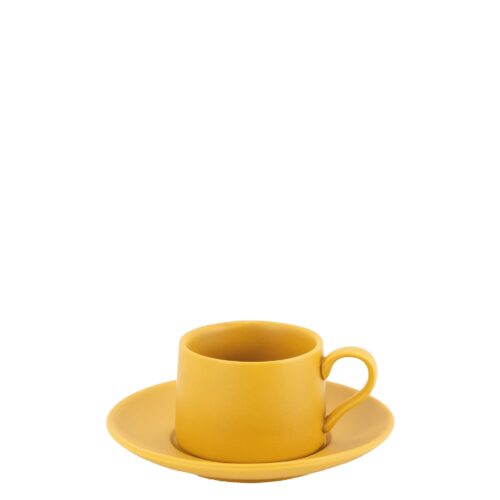 Zafferano Tableware LEVANTE kit 2 tazze caffè 8cl con piattino - ocra