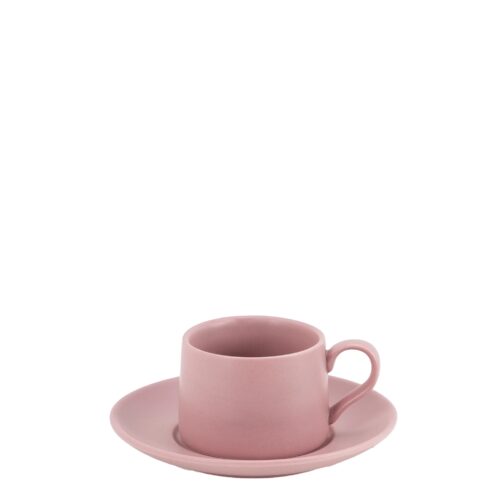 Zafferano Tableware LEVANTE kit 2 tazze caffè 8cl con piattino - rosa antico