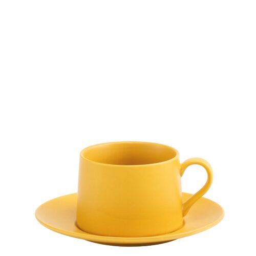 Zafferano Tableware LEVANTE tazza thè/colazione 43,5cl con piattino - ocra