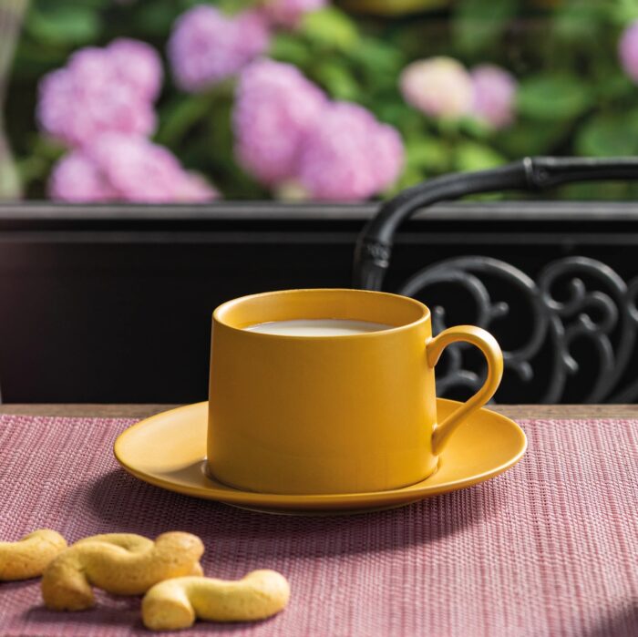 zafferano-tableware-levante-tazza-the-colazione-435cl-con-piattino-ocra-2.jpg Zafferano Tableware LEVANTE tazza thè/colazione 43,5cl con piattino - ocra