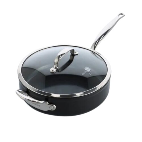 Greenpan BARCELONA PRO Padella alta 28cm con coperchio in vetro - black