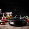 Greenpan BARCELONA PRO Padella alta 28cm con coperchio in vetro - black