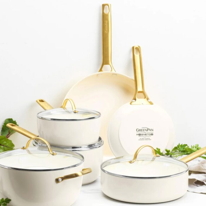 Greenpan PADOVA Set pentole 10 pezzi - cream white