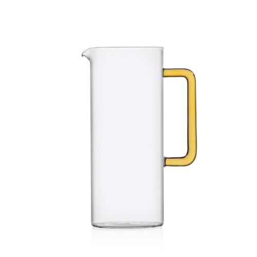 Ichendorf TUBE Brocca trasparente con manico giallo 120cl