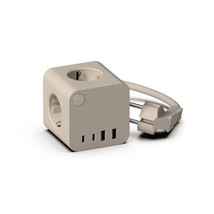 Kreafunk AMPIE WIRED Multipresa con filo - ivory sand