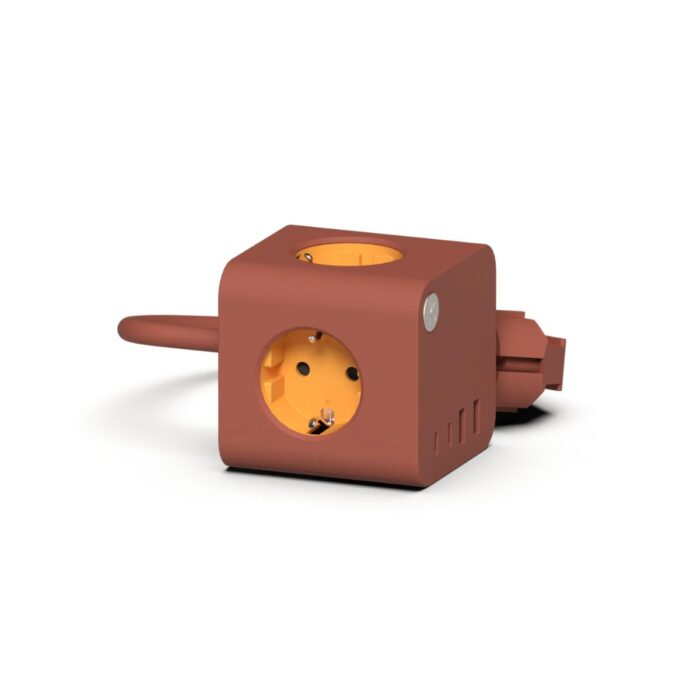 Kreafunk AMPIE WIRED Multipresa con filo - terracotta
