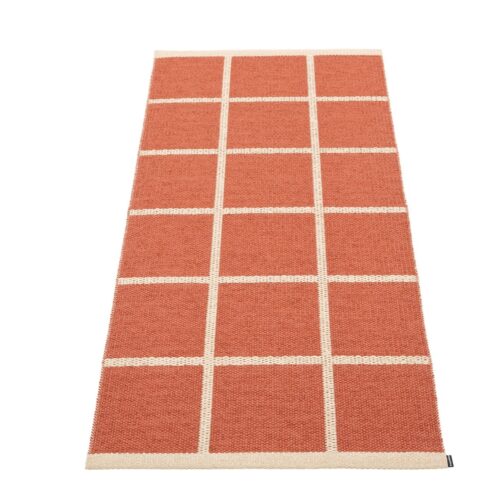 Pappelina CRISS Tappeto POP Brick/Cream/Pale Orange Edge