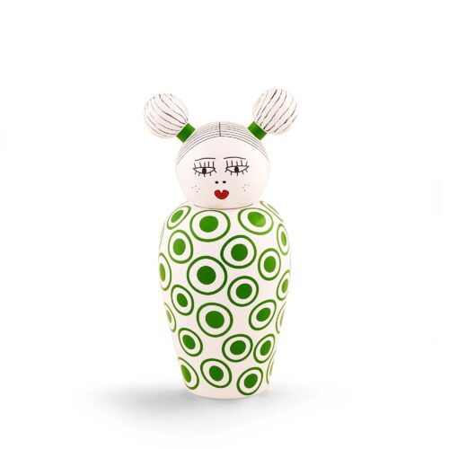 Seletti CANOPIE LE CANOPIE-IZUMI Vaso in dolomite con coperchio - bianco/verde