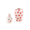 Seletti CANOPIE LE CANOPIE-PEPA Vaso in dolomite con coperchio - bianco/rosso