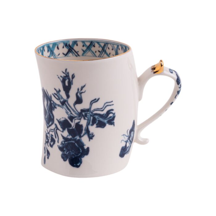 Seletti DIESEL CLASSIC ON ACID" - ACID ROSES Tazza in porcellana - bianco/blu/oro