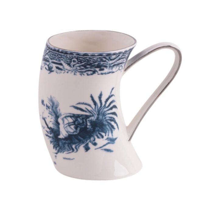 Seletti DIESEL CLASSIC ON ACID -ENGLAND SHELLS Tazza in porcellana - bianco/blu