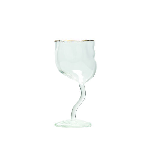 Seletti DIESEL CLASSIC ON ACID - GRECA Bicchiere a calice in vetro - trasparente/oro